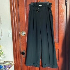Woman’s Trousers Tall StudioY Pants, Size 9/10 Black 31” inseam belt